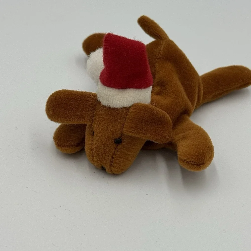 Vintage Oriental Trading Co Beanie Dog With Santa Hat